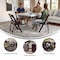 Flash Furniture Mahogany Resin Folding Chair, PK4 4-LE-L-1-MAH-GG - alternate 6
